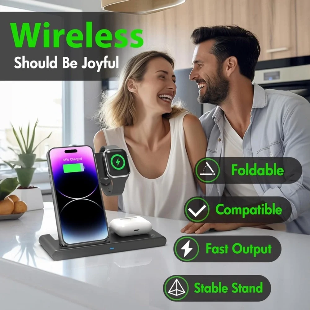 3 in 1 wireless charging stand